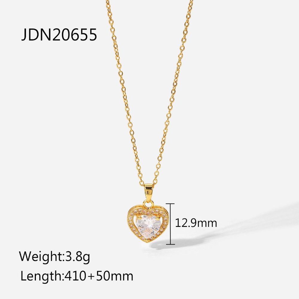 McKenzie Halo Heart Necklace - Picture 6 of 7